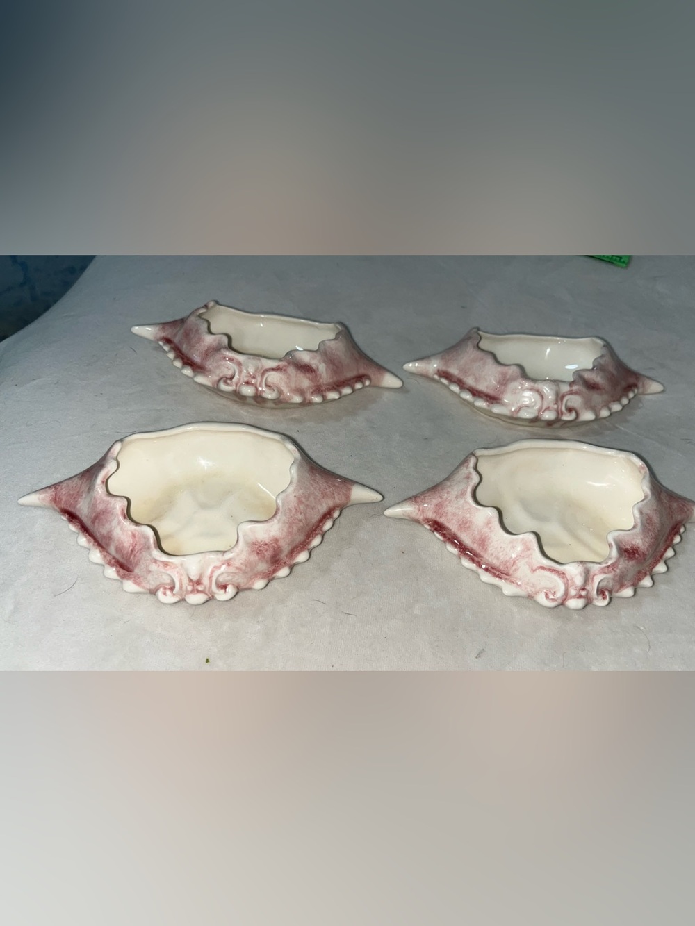 Vintage Crab Imperial Ceramic Crab Shell Ramekins Set of 4